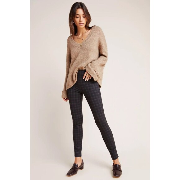 Sanctuary Anthropologie Beckton Plaid Leggings in Navy Multi Size XS - Picture 6 of 7